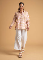 Good Boyfriend Shirt - Floral Escape Baked Clay & Neon Pink
