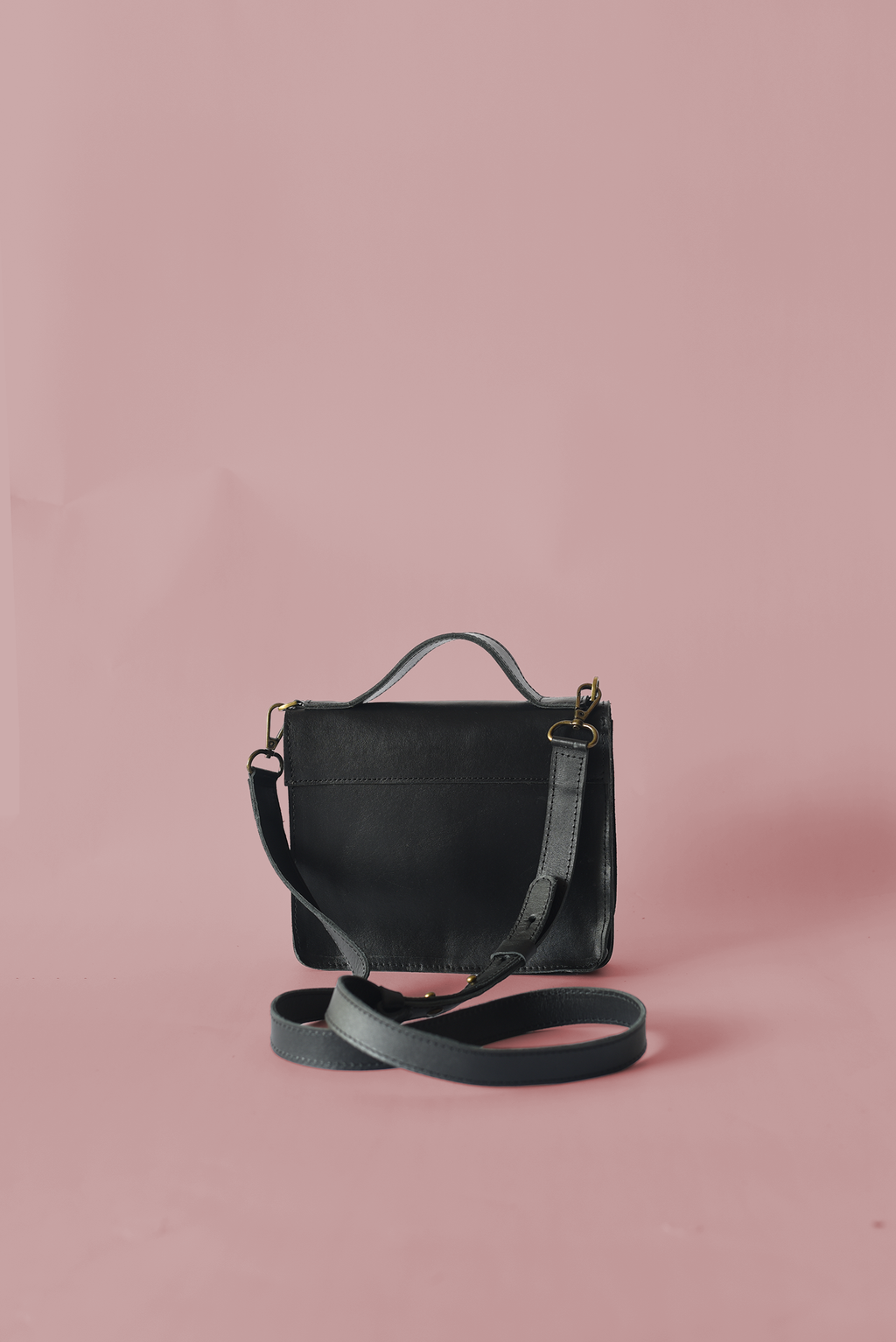 Small Black Leather Crossbody