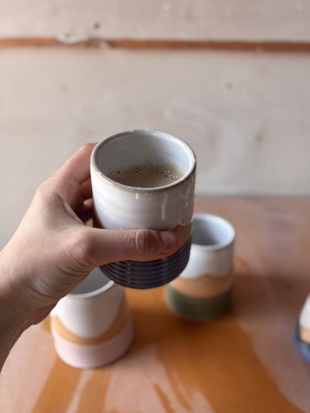 Handmade Ceramic Earth Lines Tumbler