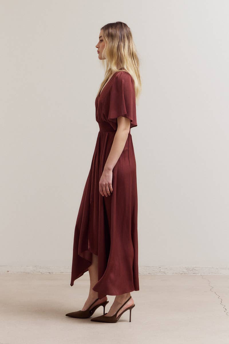 Unbalanced Skirt Maxi Dress