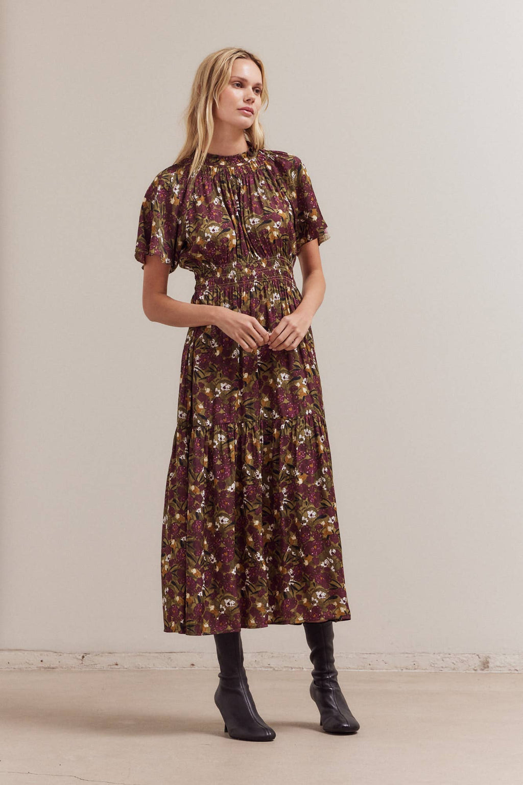 Raglan Sleeve Tier Max Dress