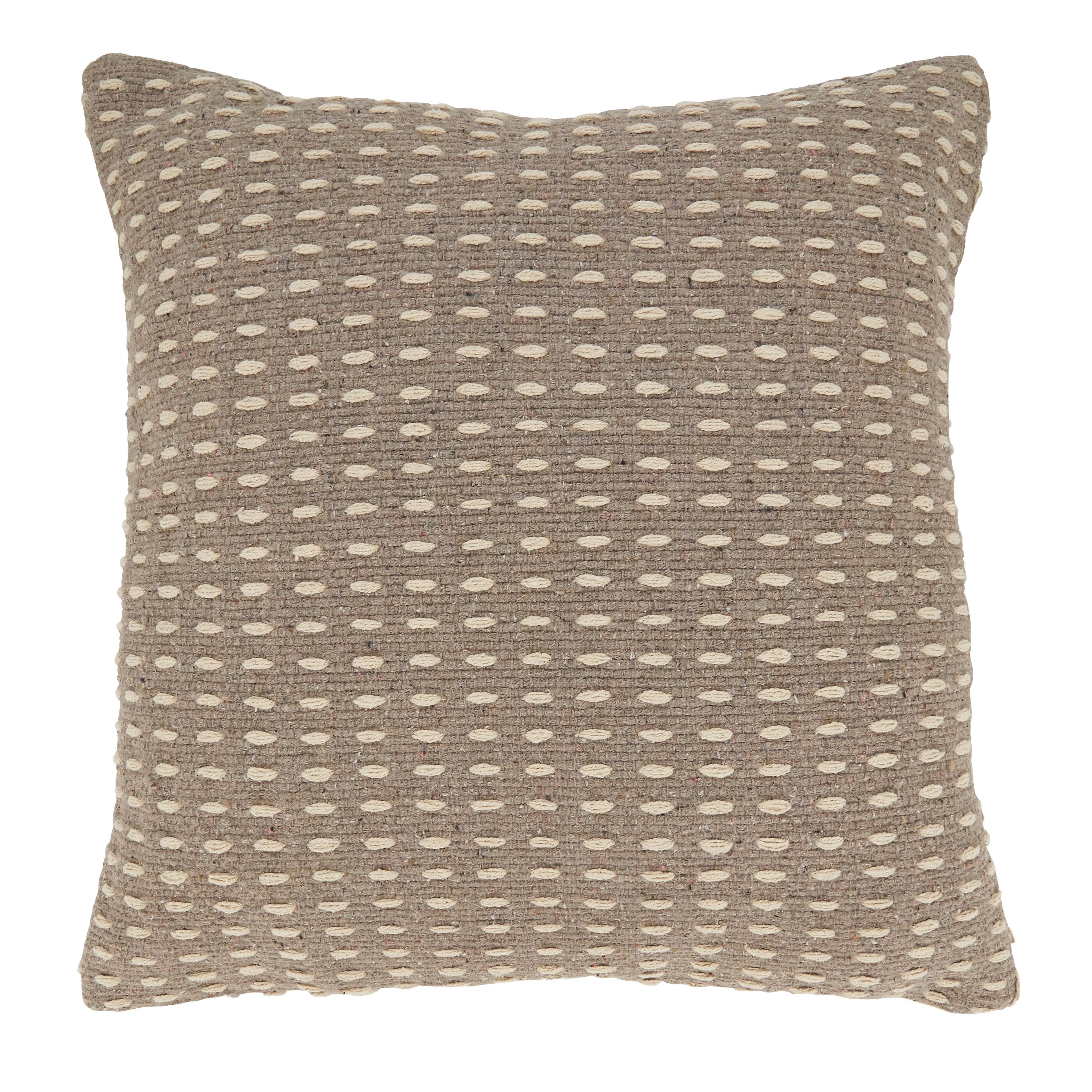 Geometric Glam Dashed Woven Throw Pillow