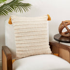 Timeless Texture Striped Woven Throw Pillow