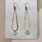 Hammered Teardrop Drop Earrings