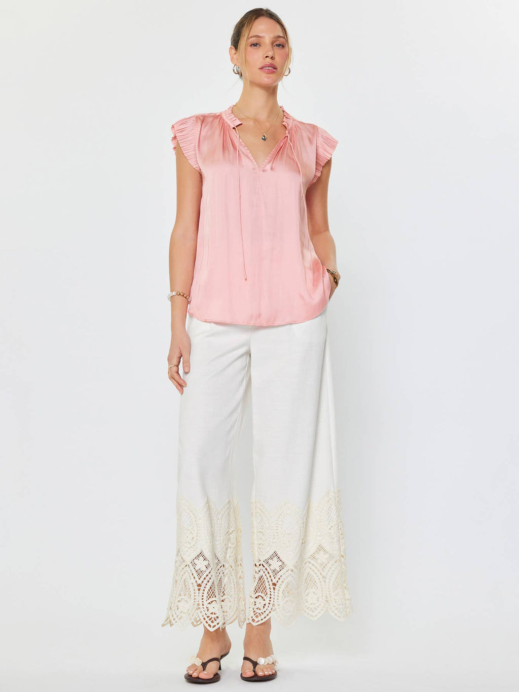 Margot Pleated Sleeve Blouse