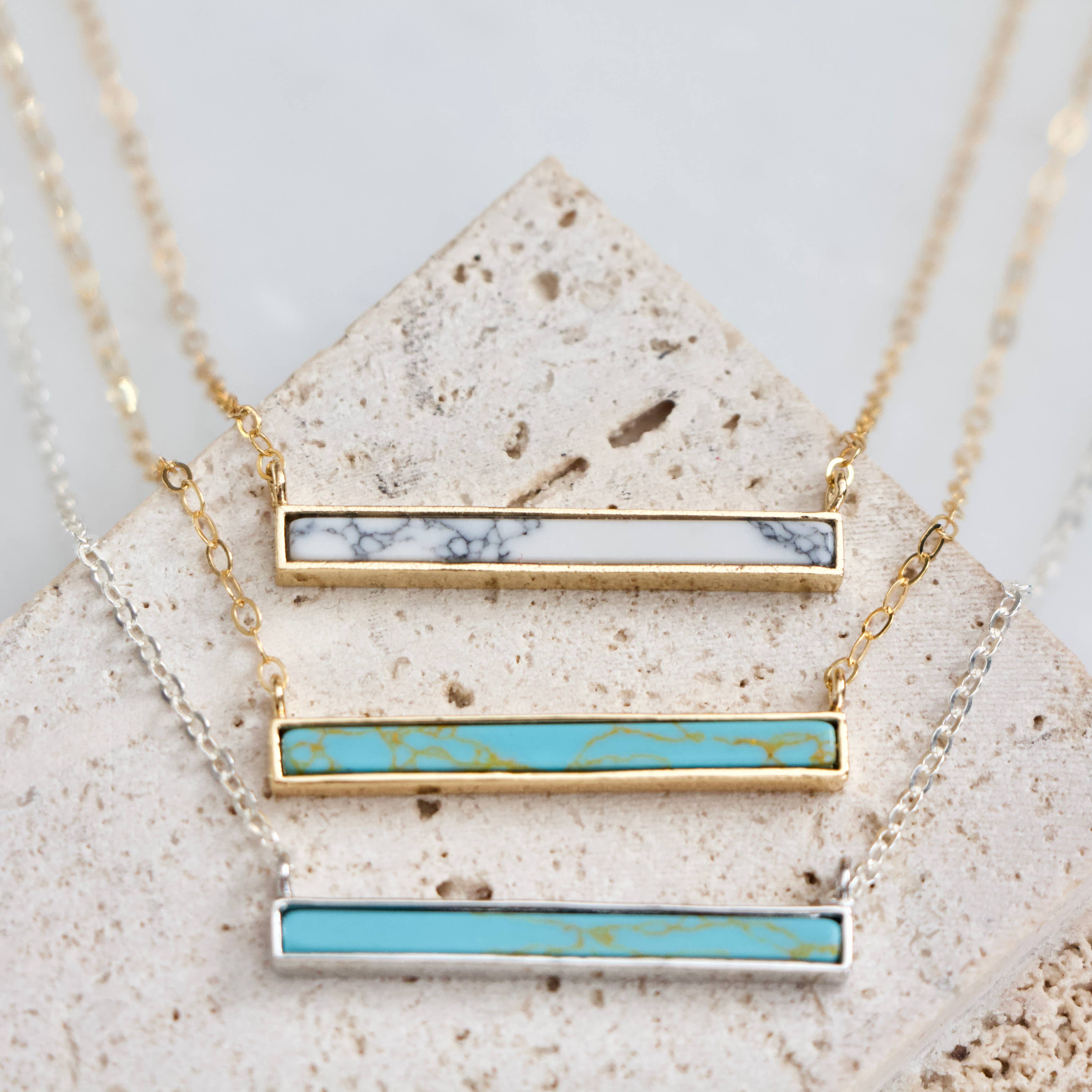 Turquoise Bar Necklace