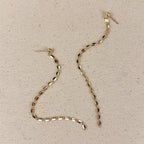 Detailed Chain Drop Earrings