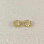 CZ Leaf Clicker Hoop Earrings