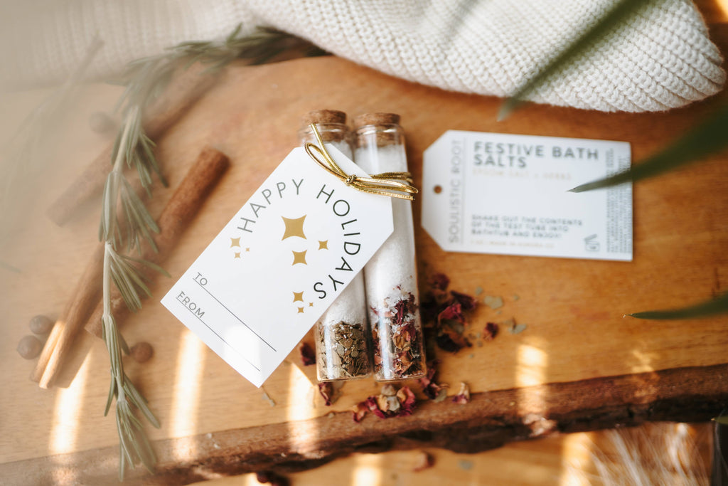 Festive Bath Salts - Glass Jar