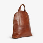 Pebbled Leather Halfmoon Backpack - Vintage Brown