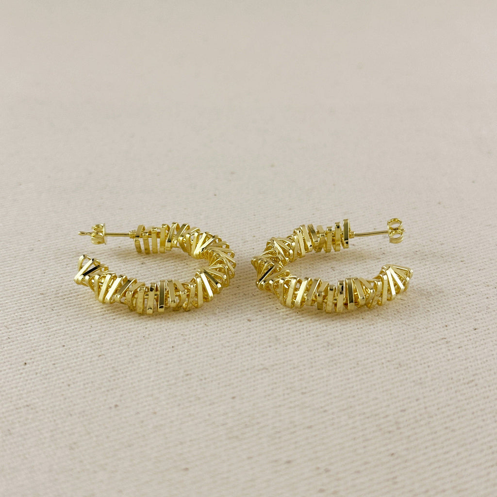 Twisted Shapes C-Hoop Earrings