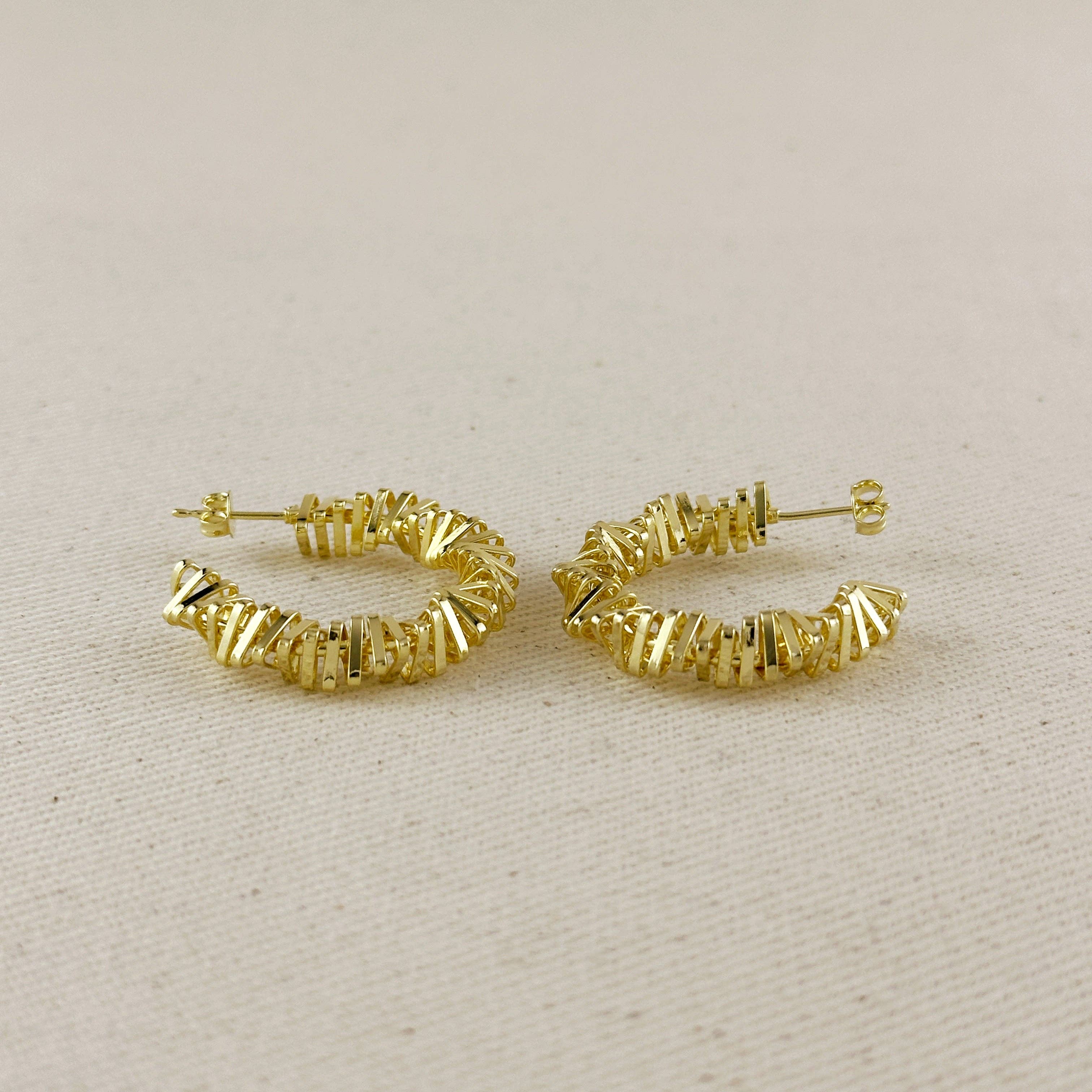 Twisted Shapes C-Hoop Earrings