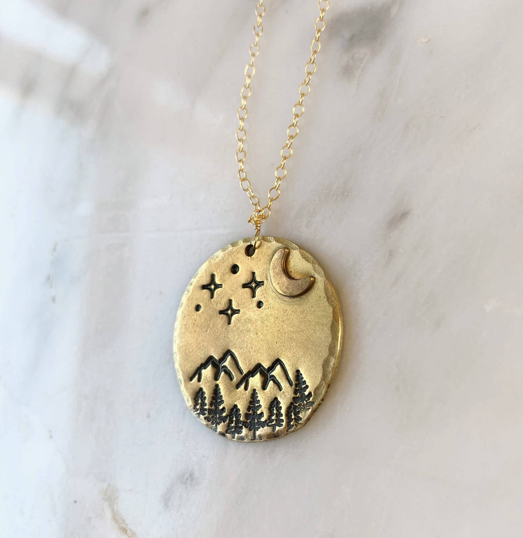 Moon and Mountains Necklace