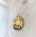 Moon and Mountains Necklace