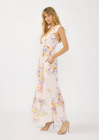 Ruffle V Neck Maxi Dress