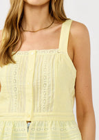 Smocked Ruffle Lace Peplum Top