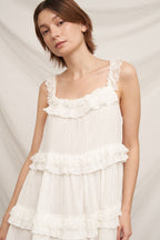 Sleeveless Ruffle Tiered Mini Dress