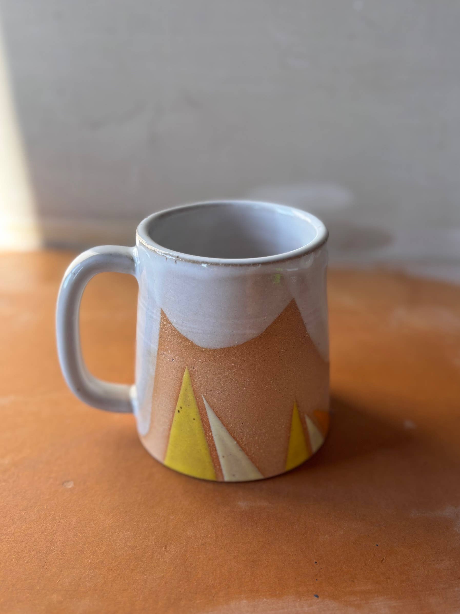 Triangles Geometric Mug Handmade Ceramic