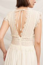 Lace Trimmed Midi Dress