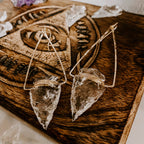 Nala Quartz Crystal Arrowhead Earrings