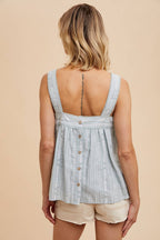 BUTTON BACK SMOCK TANK