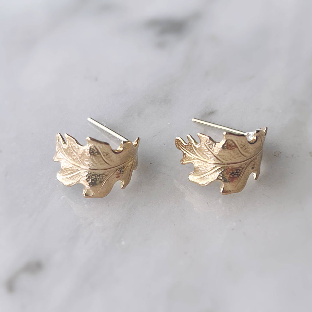 Oak Leaf Hoops