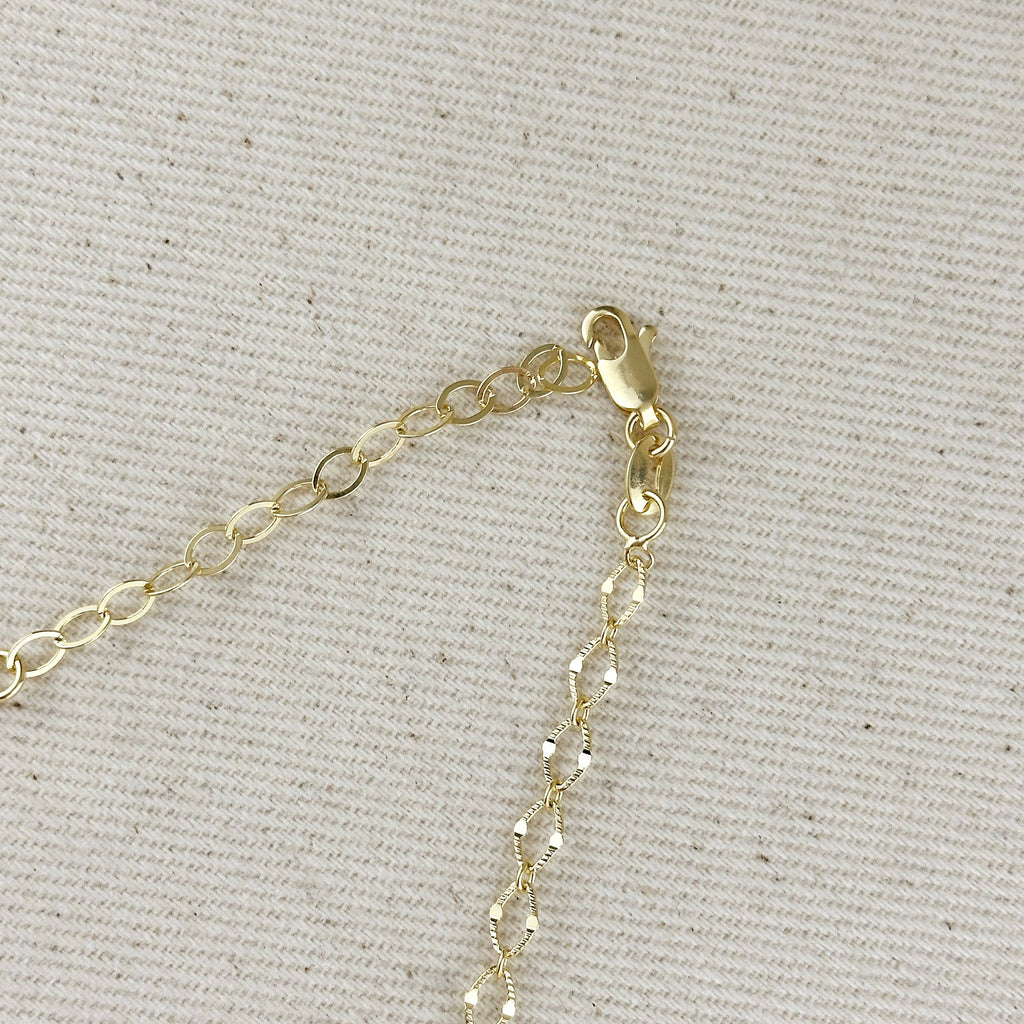 Diamond Cut Detailed Chain Necklace