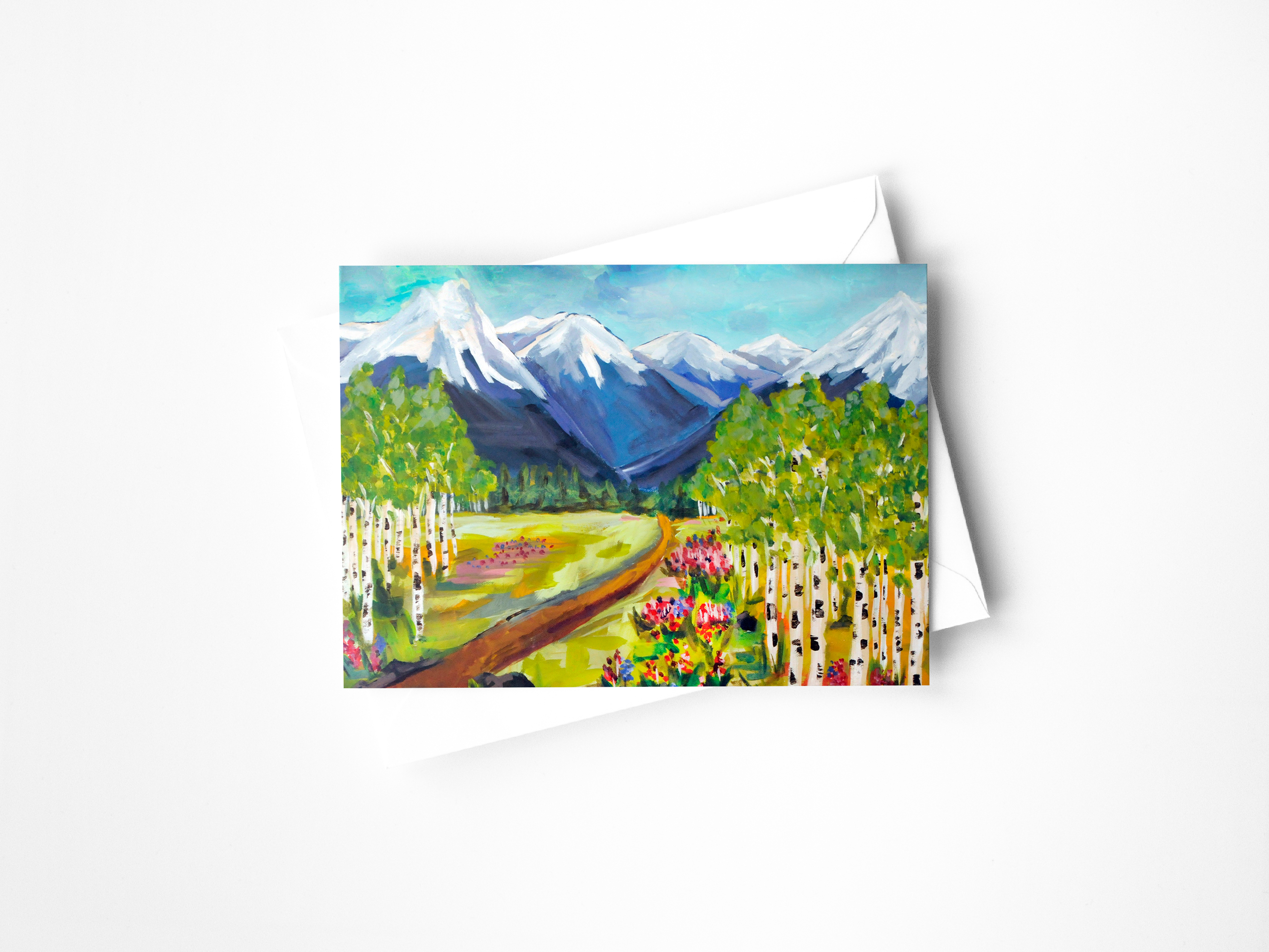 Rocky Mountain Landscape Greeting Card