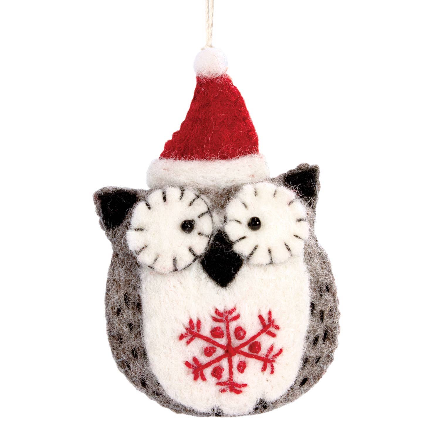 Snowflake Holiday Owl Ornament