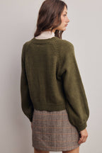 Classic Knit Button Front Cardigan