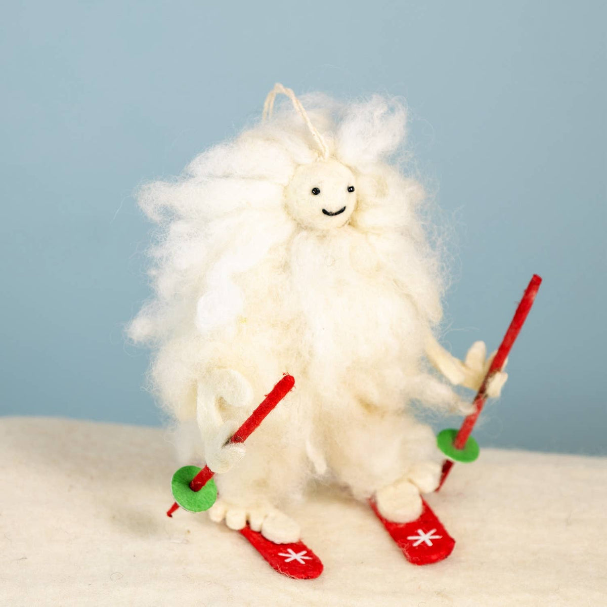 Skiing Yeti Ornament