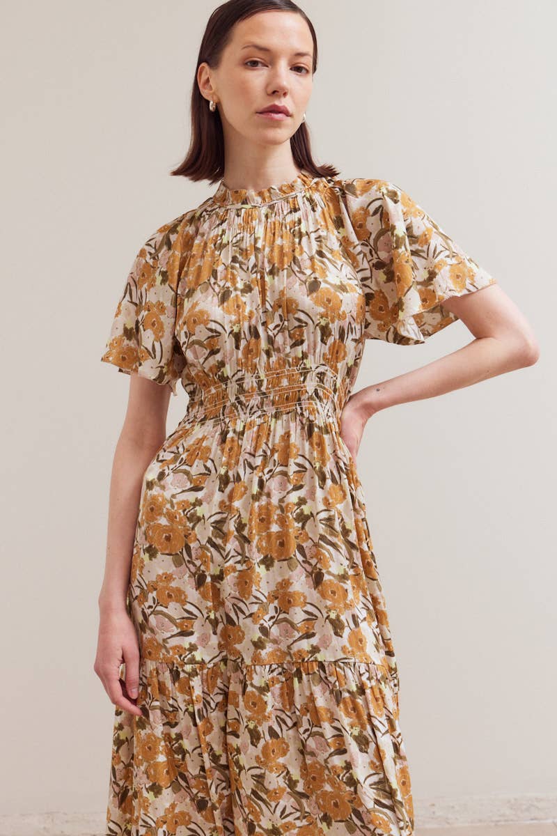 RAGLAN SLEEVE TIER MAX DRESS