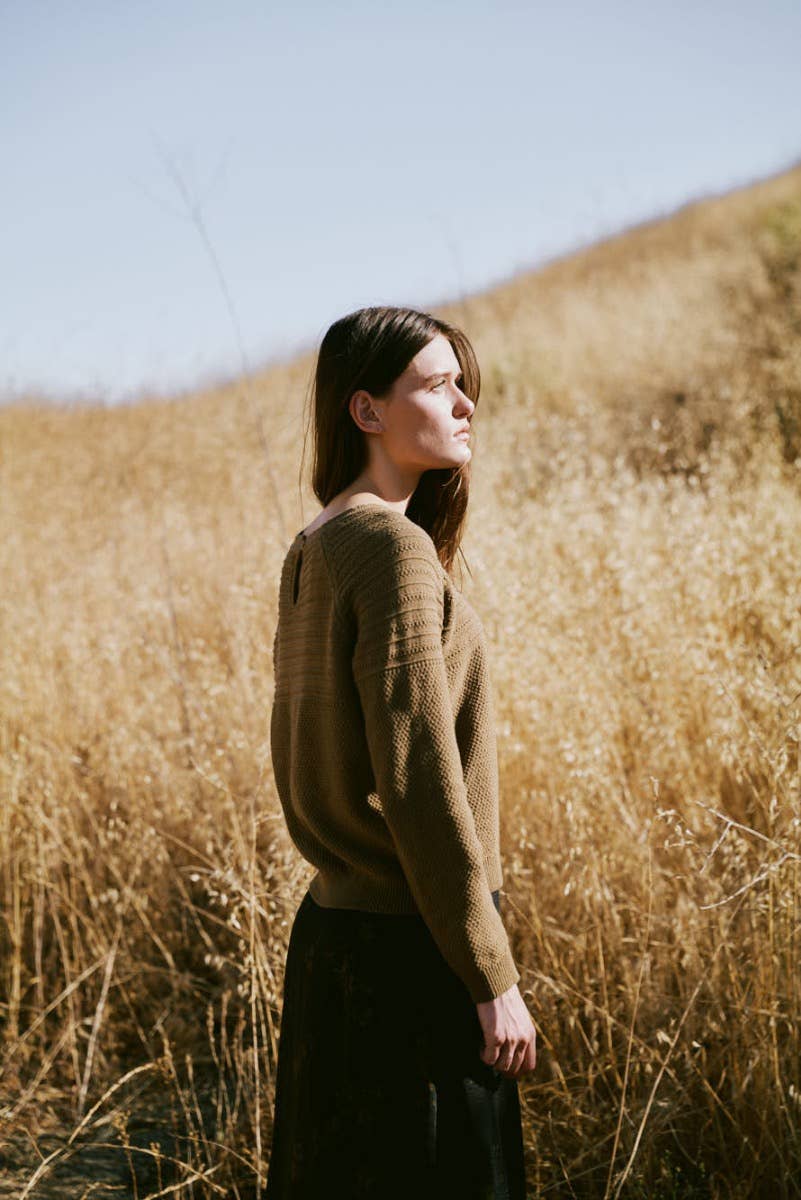 Scallop Neckline Sweater Top