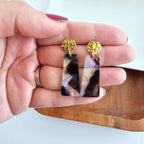 Mia Mini Earrings- Midnight Opal