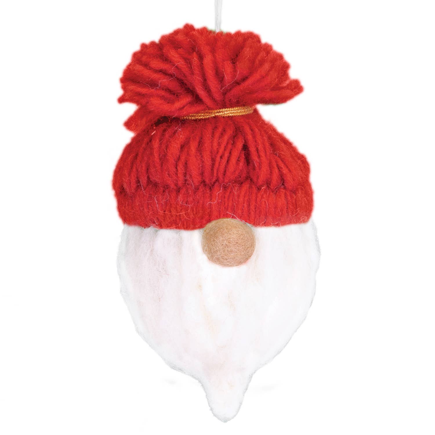Pom-Pom Gnome Ornament - Red