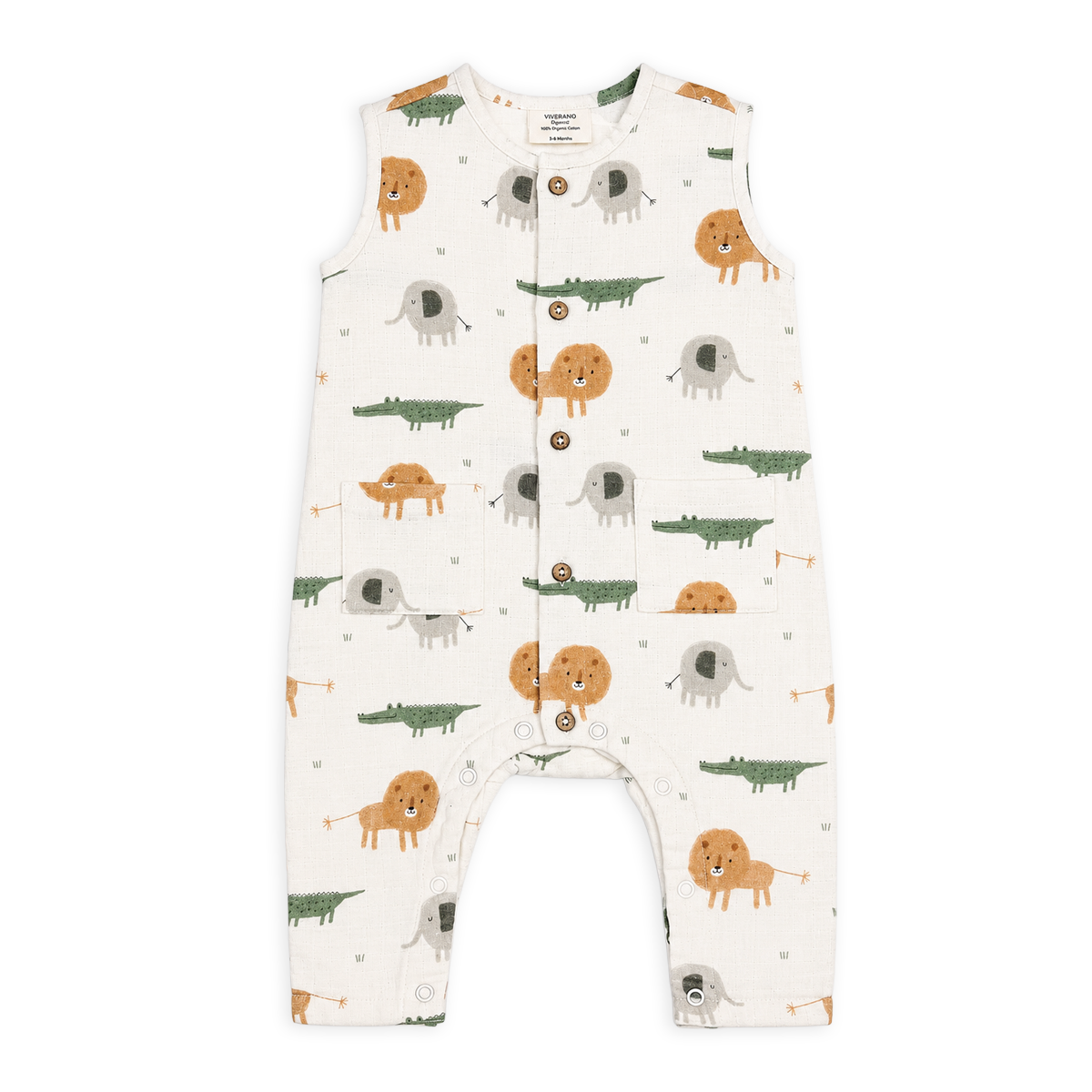 Savannah Sleeveless Button Baby Jumpsuit