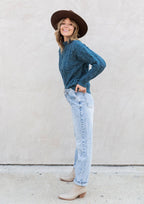 Cable Knit Mock Neck Cozy Sweater
