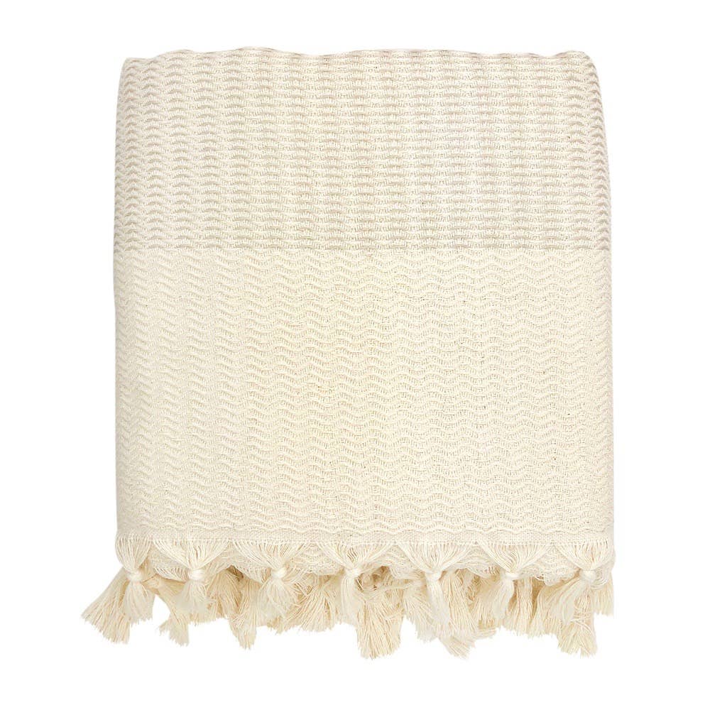 Plush Wavy Turkish Throw Blanket