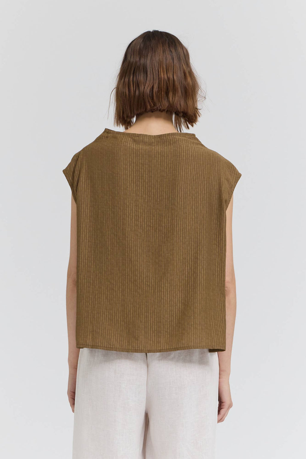 Mock Neck Loose Fit Textured Top