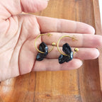 Magnolia Hoops - Black