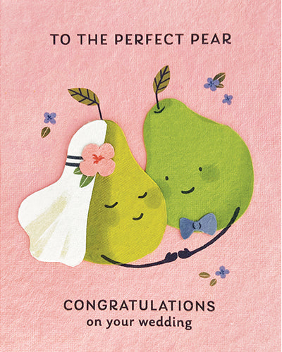 Perfect Pear Wedding Blank Greeting Card