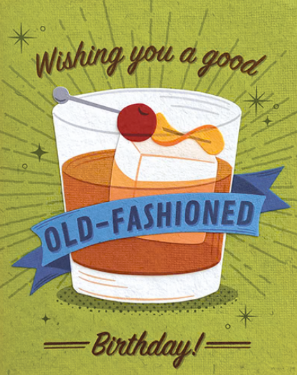 Old-Fashioned Birthday Greeting Card