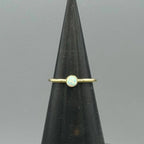 Small Round Faux Opal Bezel Ring