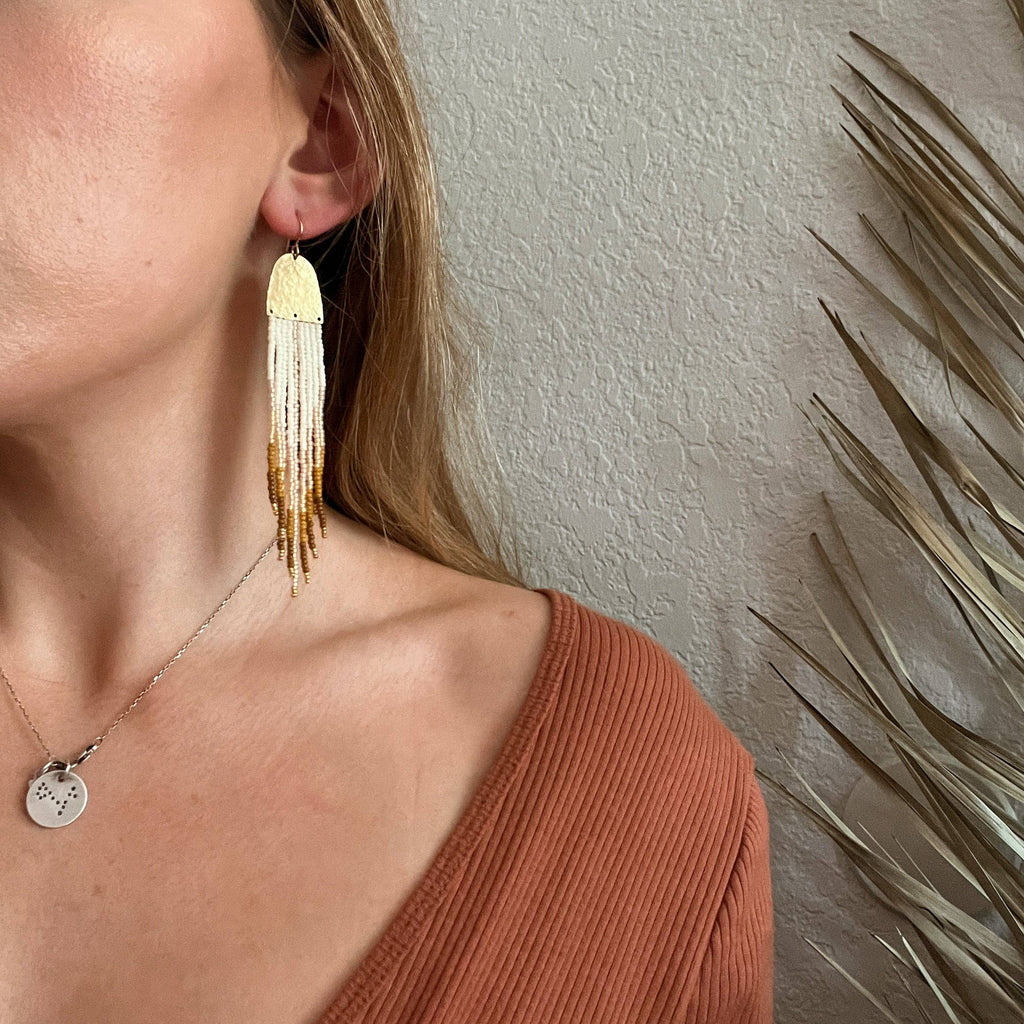 Aura Earring Set - in mustard