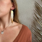 Aura Earring Set - in mustard