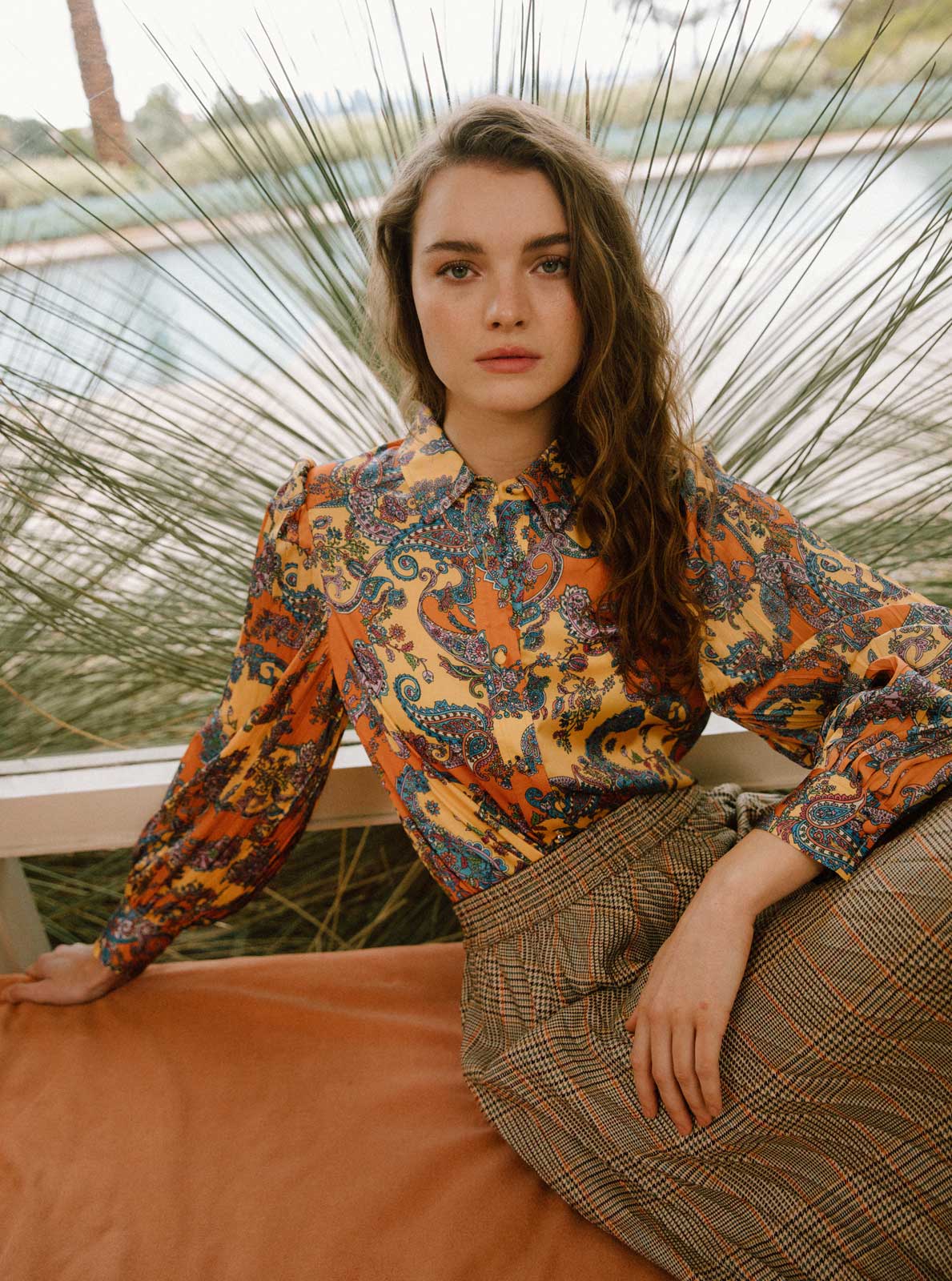 Paisley Printed Button Down Shirt