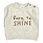 BORN TO SHINE Chunky Knit Slouchy Baby Pullover Sweater