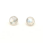Full Moonstone Stud Earrings