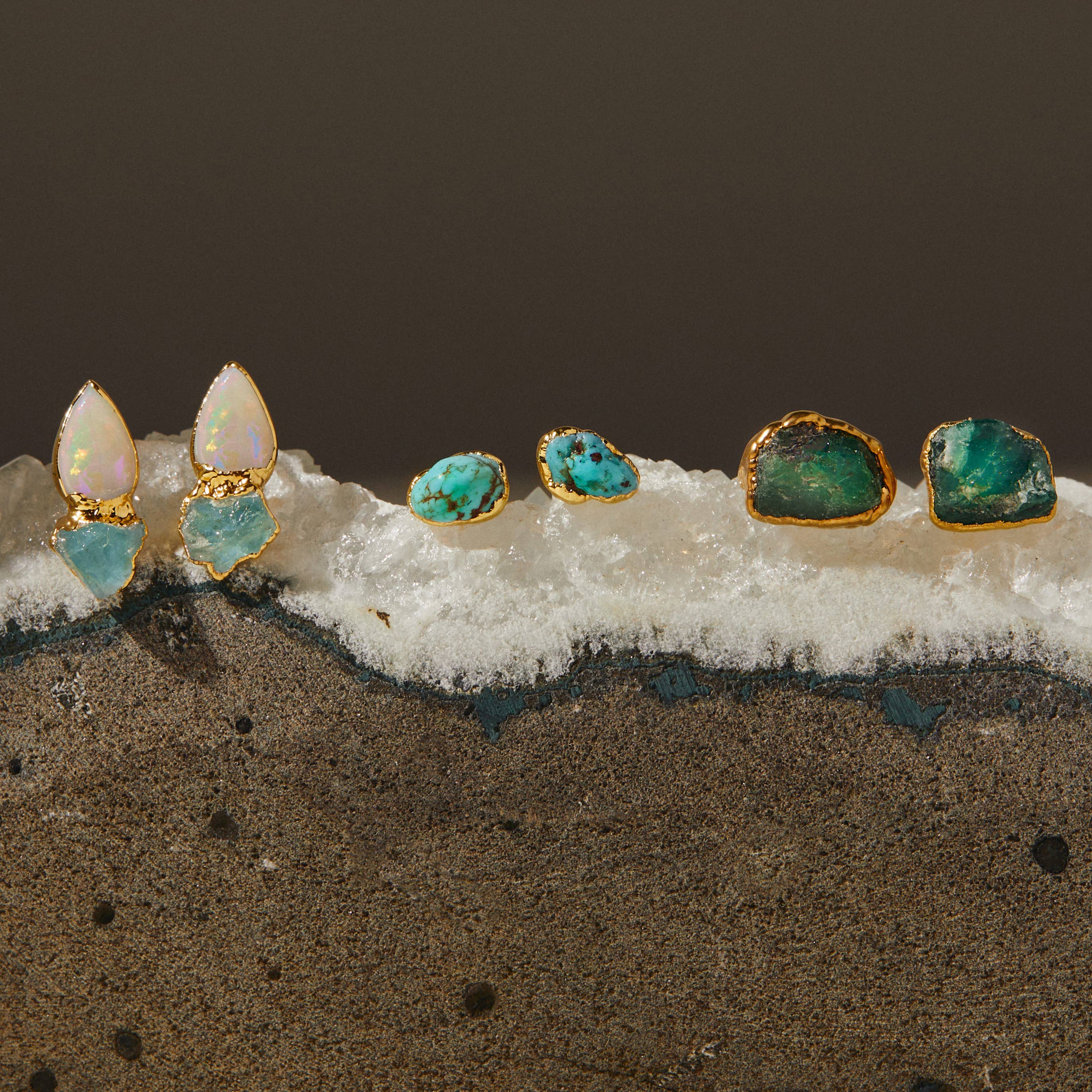 Turquoise Studs, Gemstone Stud Earrings, Birthday Gift
