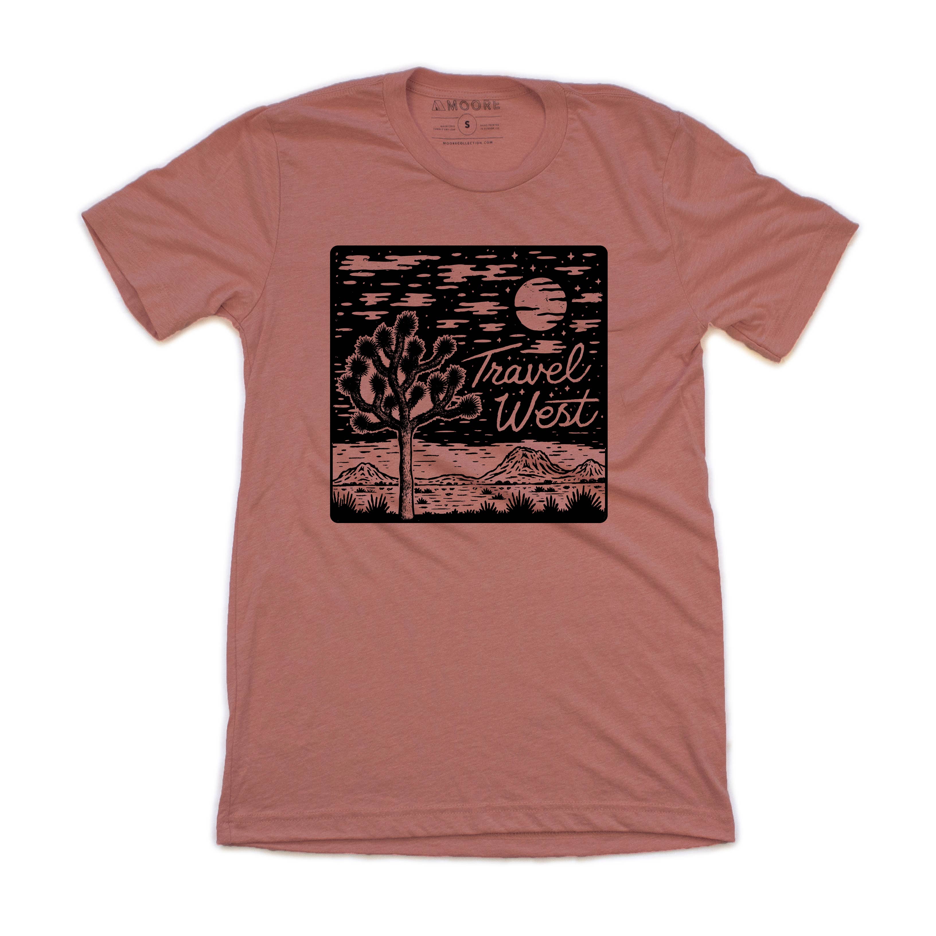 Travel West Tee- Mauve